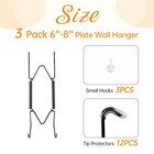 3 Pack Plate Hangers For The Wall  Suitable For 6-8 Decorative Plate invisibl 