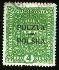 Poland 1919 Poczta Polska Overprinted On Austria 1916 Stamp Scott  54 No Gum 222