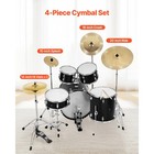 4-piece 201 Stainless Steel Cymbal Set 14  Hh 16  Crash 20  Ride