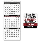 3-month Wall Calendar 2026-2027  Large Monthly Hanging Black 2027  3 Mo View 