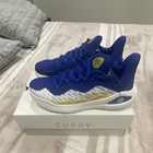 Under Armour Curry Low Top Lace-up Basketball Sneakers Blue white yellow