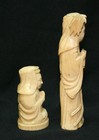 2 Antique Chines Hand Carve Statues From Early 1900 s In Great Condition