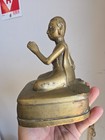 Antique Bronze Burmese Monk Statue 6  