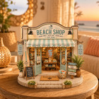 Beach Shop Wooden Block  Coastal Decor  Beach House Gift