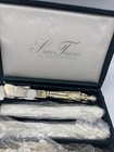 4 Silver Plated Spreader Knives By Godinger Nutcracker Soldier Handles In Box