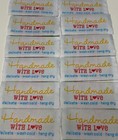 Sweet Handmade With Love Labels Heart 2 1 4  Sew On Clothing Labels Tags 20 Lot