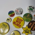 Vintage Pinback Button Mixed Lot Political Advertising Novelty Travel Pins