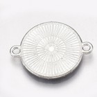 4 Mandala Charms Connector Pendants Assorted Lot Links Mixed Set Floral Silver 