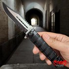 8 5  Black Spring Open Assisted Tactical Folding Pocket Knife Edc Blade