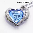 Heart Crystal Urn Necklace Pendant Cremation Jewelry For Ashes Memorial Keepsake