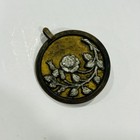 Lot Of Five Victorian Picture Buttons 1 5    Large Flowers Roses Woman Child