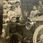Antique Photo Photograph Print People With Automobile Car