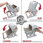 Pet Semi-automatic Quick Cleaning Cat Litter Box  Luxury Cat Toilet white   Milk
