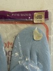 Vtg Acrylic   Nylon Lined Cuffed Slipper Socks Soft   Fluffy Foot Blue 9-11 New