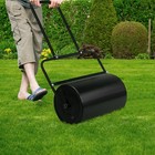 43  Lawn Roller 10 Gal Water Filled Push Tow Behind Roller U-handle Steel Black