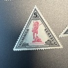 Lot Of 4 1940   s-1950   s Mint Nicaragua Triangular Stamps