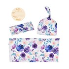 Newborn Floral Print Blanket Baby Stretch Wrap Swaddle Receiving Blanket With   