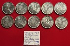 T99 Greece Silver 30 Drachmai 1963 Paul I  - 5 Greek Kings Centennial Km 86  Unc