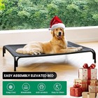 Elevated Dog Bed For Large Dog Portable Raised Dog Cot W  Metal Frame Oxford