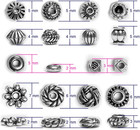 Metal Spacer Beads     Durable Quality   Antique Style     Assorted Silver Bead Spac
