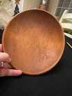 Vintage Hand Turned Wooden Bowl Shallow 8-9  Acrossx2 oval Pantina Keys trinkets