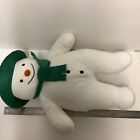 Vintage Raymond Briggs The Snowman 20  Large Plush Green Hat Scarf   Book Read