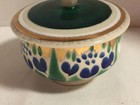 Rare Antique Japanese Kutani Hand Painted Tea Cup W lid  258 