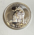 2011  Wolf Canada 5 Dollar One Troy Ounce  9999 Fine Silver Coin