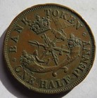 1854 Bank Of Upper Canada Half Penny Bank Token 
