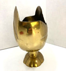 Vintage Brass Nautilus Seashell Planter Bowl Vase Art Deco Mcm