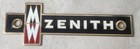 Vintage Nos Brass Enamel Zenith Tv Radio Appliance Advertising Tag Sign