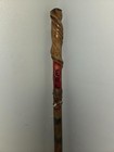 Hand-carved Hand-painted Vintage Wooden Cane Or Walking Stick 35 5  1  Thick