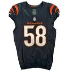 Joseph Ossai Game Worn 11 02 25      Cincinnati Bengals    nike Nfl Jersey Vs  Bears