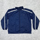 Nike Windbreaker Track Suit Men Xxl Navy Silver Stripe Jacket Pants Y2k Gray Tag