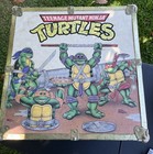 Tmnt Teenage Mutant Ninja Turtles Wooden 16  Toy Box Vintage 1989 1990 Clean