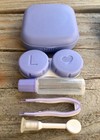 Contact Lens Case   Travel Set With Mirror Tweezers And Solution Bottle