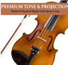 Cecilio 4 4 Full Size Violin Solid Wood Ebony Fitted W  Hard Case Shoulder Rest