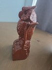 Antique Cast Iron Mechanical Bank Original Owl Turns Head Bank By J   E Stevens