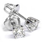 3 4ct Diamond Studs Screw Back 14k White Gold