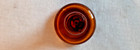 Vtg Mcm Amber Glass Barware Bottle Decanter Stopper  or Paperweight   4   Tall