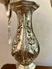 Vtg Candelabra 4 Arm 5 Candle Teardrop Prisms Crystals Victorian Mantel Ornate