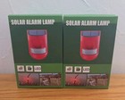 2 Solar And Wired-powered Indoor Outdoor Alarm With Siren And Red Strobe Light