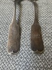 Antique Bailey   Co Sterling Silver Large Spoons 2  L 8 75    107 7 Grams