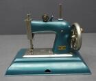 Casige Turquoise Children Antique Hand Crank Toy Sewing Machine booklet Germany