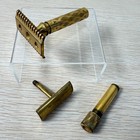 Vintage Gillette New Improved Safety Razor Gold Diamond Handle Jan 13  1920 Usa 