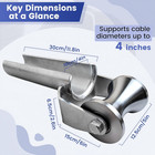 4-inch Stainless Steel Cable Puller Sheave  Cable Feeding Sheave allowing The Ca