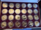 Set Of 24 Legendary Aircraft Ww2  10 Brass Coins In Snap Closure Case  Coa  Nice