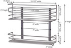 1228-1 Double Basket Door Mount Cabinet Organizer   Mounts To Solid Cabinet Door