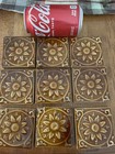 9pc Antique Pottery Floral J    J  G  Low Art Tile Works Co Chelsea Ma Majolica