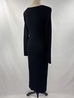 The Drop Sweater Dress Black Large Long Sleeve Maxi Bodycon V-neck